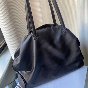 Free People Black Leather Tote